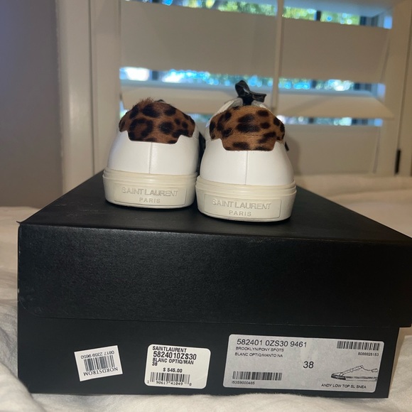 Saint Laurent Andy Shoes with Cheetah Print detailing - Picture 2 of 5